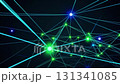 具有發光線和節點的數位網路的抽象動畫 131341085