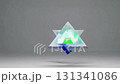 具有不斷演變和旋轉的幾何形狀的抽象動畫背景 131341086
