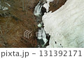 Aerial view of the snowy scenery of Yuhama Pass in early spring 131392171