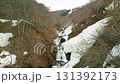 Aerial view of the snowy scenery of Yuhama Pass in early spring 131392173