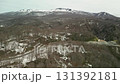 Aerial view of the snowy scenery of Yuhama Pass in early spring 131392181