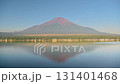 夏季的富士山和山中湖 - 風和船引起的湖面變化 - （延時拍攝） 131401468