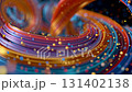 Detail of swirling colors is mixed stirred together in a shape 131402138