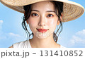 戴著寬邊帽的白皙美女美女形象 131410852