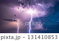 烏雲和閃電背景視頻 131410853