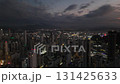 Urban Sprawl at Night: Aerial View of Balneario Camboriu 131425633