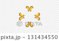 Flashes of fire move and create a pattern. Video clip with alpha channel. 131434550
