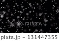 Snowflakes falling background (loop material, black background, vertical video) 131447355