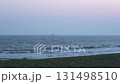 Eboshi Rock and sunset from Tsujido Beach in Shonan 131498510