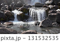 Outdoors, serenity view of the Iceland nature, view of the waterfall and mountain river in a rocky terrain nature. 131532535