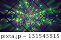 Tunnel video vj loop screensaver with vibrant green and pink ligh 131543815