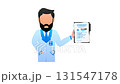 Animated doctor showing informed consent document 131547178