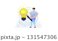 Man researching a new business idea with a magnifying glass 131547306