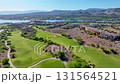 Aerial Golf Course Lake Las Vegas Community Fly Over Forward 131564521
