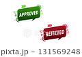 Approved and rejected button animation isolated on white 131569248