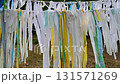Colored ritual ribbons tied together 131571269