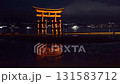 Night view of the great torii gate of Itsukushima Shrine 131583712