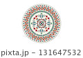 Bulgarian embroidery design element rotating in loop over white background 131647532