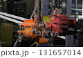 Plastic waste processing into household bags 131657014