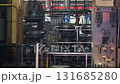 Tires on the conveyor in the tire pressing shop. 131685280