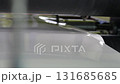 Roll of plastic tape in production 131685685