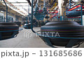 Movement of tires on the overhead conveyor 131685686