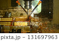 Slow motion scene the CNC milling machine finish cut the vacuum mold parts with oil coolant method. The mold and die manufacturing process by CNC machining center. 131697963