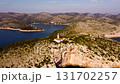 Real, 4k drone footage of Cape Struga lighthouse on Lastovo Island 131702257