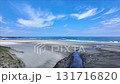 長い砂浜が続くいわき市の沼ノ内海岸 131716820