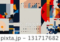 具有重疊幾何圖案的彩色復古背景動畫 131717682