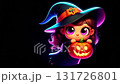 Adorable witch cartoon for Halloween time 131726801