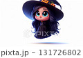 Adorable witch cartoon for Halloween time 131726802