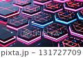 LEDライトが点滅するハニカム構造 131727709