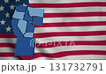 Puzzle Pieces of America Coming Together With USA Flag Behind 131732791