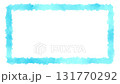 淡い水色のフレーム枠に、水彩が流れるエフェクト 131770292