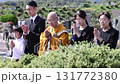 Bereaved family attending the bone-laying ceremony 131772380