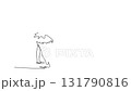 Animated self drawing continuous line draw beauty ballerina in graceful, flowing step with one arm extended high and the other low, moment balanced transition in dance. Full length one line animation 131790816