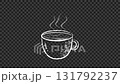 粉筆風格的咖啡杯動畫/咖啡杯和蒸氣（透明背景） 131792237