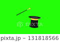 magic hat, animated magic hat blink magic trick 4k looping green screen croma 131818566