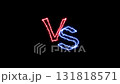 VS versus neon blue and read animated neon icon vs versus fight fighter rounde 4k looping croma 131818571