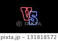 VS versus neon blue and read animated neon icon vs versus fight fighter rounde 4k looping croma 131818572