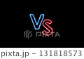 VS versus neon blue and read animated neon icon vs versus fight fighter rounde 4k looping croma 131818573