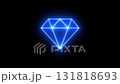 diamond icon neon animated neon diamond icon glowing blue flashing 4k looping 131818693
