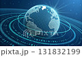 Cyber security digital earth and globe with binary code, technology network protection, glowing rings, futuristic elements, secure data systems, global cyberspace, and information security connection 131832199
