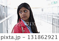 Teen Girl Waiting at Transit Platform 131862921