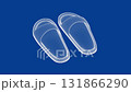 3D wire-frame model of rubber slides 131866290