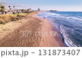 Woman Walking with Her Dog Along Long Beach in Iskele, Northern Cyprus - 15 Jun 2024 131873407