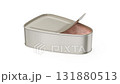 Opening canned ham on white background 131880513