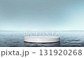 White marble podium stand in sea water, looped switch scene 131920268