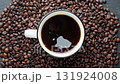 Pouring milk in coffee cup. Cup of hot coffee with milk. Advertising footage 131924008